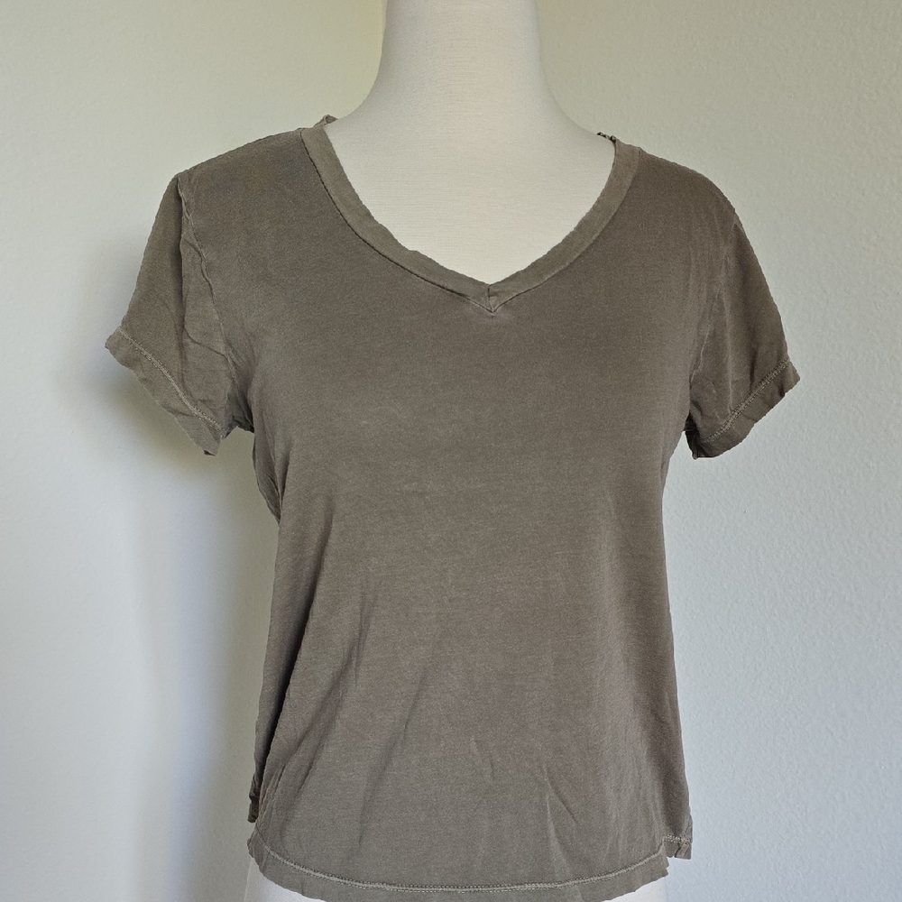 Rowan Casual Tyler V-Neck Olive Women's Top